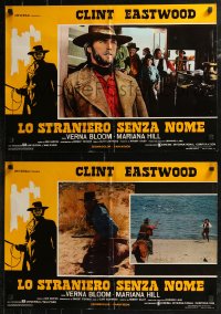 8j0972 HIGH PLAINS DRIFTER group of 5 Italian 18x26 pbustas 1973 Eastwood, different art and images!