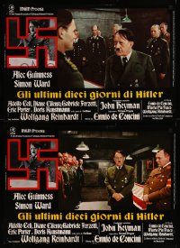8j0793 HITLER: THE LAST TEN DAYS group of 10 Italian 18x26 pbustas 1973 Alec Guinness as Adolf!