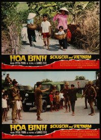 8j0794 HOA-BINH group of 10 Italian 18x26 pbustas 1970 Raoul Coutard, post Vietnam War!
