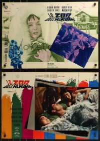 8j0860 ICE PALACE group of 8 Italian 18x27 pbustas 1960 Richard Burton, Martha Hyer, Carolyn Jones!