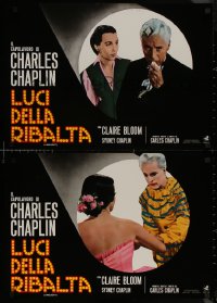 8j0831 LIMELIGHT group of 9 Italian 18x26x26 pbustas R1960s aging Master of Comedy Charlie Chaplin!