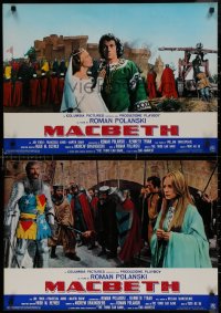8j0806 MACBETH group of 10 Italian 18x26 pbustas 1972 Finch, Francesca Annis, Shakespeare!