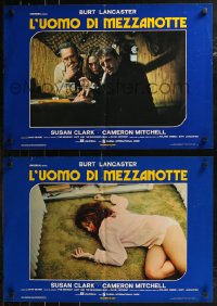 8j0870 MIDNIGHT MAN group of 8 Italian 18x26 pbustas 1974 Burt Lancaster, Susan Clark, Mitchell