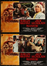 8j0911 MISSOURI BREAKS group of 7 Italian 18x26 pbustas 1976 Marlon Brando & Jack Nicholson!