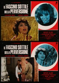 8j0872 MONT-DRAGON group of 8 Italian 18x26 pbustas 1974 Valere, Jacques Brel, Carole Andre!