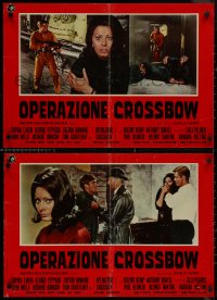 8j0912 OPERATION CROSSBOW group of 7 Italian 18x26 pbustas 1965 sexy Sophia Loren & George Peppard!