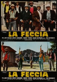 8j0760 REVENGERS group of 12 Italian 18x26 pbustas 1972 cowboys William Holden, Borgnine & Strode!