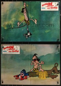 8j0954 SHAME OF THE JUNGLE group of 6 Italian 18x26 pbustas 1978 sexy Tarzan spoof, cartoon artwork!