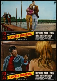 8j0834 SHUTTERED ROOM group of 9 Italian 19x27 pbustas 1968 Gig Young, Carol Lynley, different!