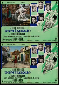 8j0835 SINGING NUN 9 Italian 19x26 pbustas 1966 Debbie Reynolds w/guitar riding Vespa in border!