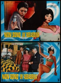 8j0770 TRAP FOR CINDERELLA group of 11 Italian 18x26 pbustas 1966 Andre Cayatte, Dany Carrel and cast!