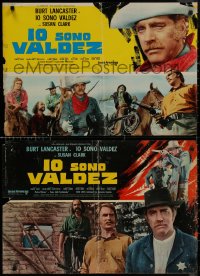 8j0819 VALDEZ IS COMING group of 10 Italian 18x26 pbustas 1971 Burt Lancaster, written by Leonard!