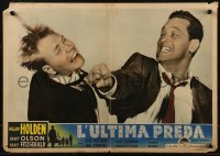 8j1024 UNION STATION Italian 14x19 pbusta 1951 William Holden punching man in the face, different!