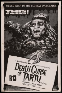 8j0004 DEATH CURSE OF TARTU New Zealand 1974 Native American Indian zombies in the Everglades!
