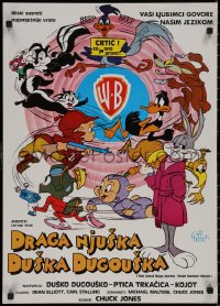 8j0623 BUGS BUNNY & ROAD RUNNER MOVIE Yugoslavian 20x28 1981 Chuck Jones classic comedy cartoon!