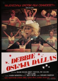 8j0633 DEBBIE DOES DALLAS Yugoslavian 17x25 1978 Bambi Woods, wild images of naked Texas Cowgirls!
