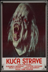 8j0650 FUNHOUSE Yugoslavian 18x27 1981 Tobe Hooper, wild different carnival clown horror image!