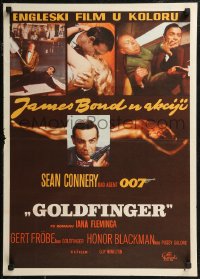 8j0655 GOLDFINGER Yugoslavian 20x27 1964 great images of Sean Connery as James Bond 007!