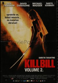 8j0673 KILL BILL: VOL. 2 Yugoslavian 19x27 2004 bride Uma Thurman with katana, Quentin Tarantino