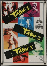 8j0728 TABOOS OF THE WORLD Yugoslavian 20x28 1963 I Tabu, AIP, cool different art by Nistri!