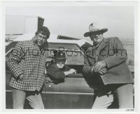 8k0099 COWBOYS candid 8.25x10 still 1972 visitor John Ford between John Wayne & director Mark Rydell!