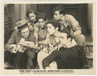 8k0101 CRIME SCHOOL 8x10.25 still 1938 great close up of the Dead End Kids reading newspaper!