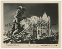 8k0181 GORGO 8x10.25 still 1961 great close up of the giant monster destroying London Bridge!