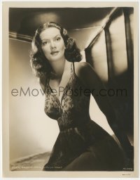 8k0193 HAZEL BROOKS 8x10.25 still 1940s super sexy MGM studio portrait in lace dress!