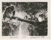 8k0236 KING KONG 8x10.25 still R1952 special effects c/u of him shaking men off fallen tree in jungle