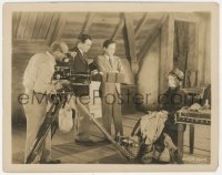 8k0240 LA BOHEME candid 8x10.25 still 1926 King Vidor & Irving Thalberg filming Lillian Gish!