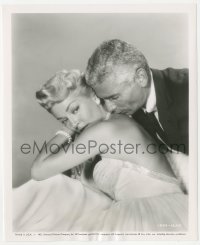 8k0244 LADY TAKES A FLYER 8.25x10 still 1958 best romantic portrait of Jeff Chandler & Lana Turner!
