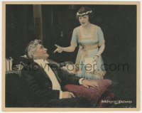 8k0270 MABEL NORMAND 8x10 LC 1910s she is giving advice to smiling older man in tux!