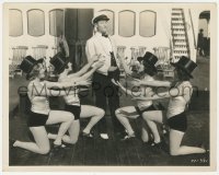8k0253 LET'S GO NATIVE 8x10 still 1930 Jack Oakie & 4 sexy chorus girls in top hats by Schoenbaun!