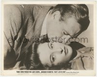 8k0286 MEET JOHN DOE 8x10.25 still 1941 best romantic close up of Gary Cooper & Barbara Stanwyck!