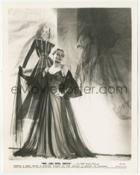 8k0298 MR. & MRS. SMITH candid 8x10.25 still 1941 sexy Carole Lombard by Irene wardrobe sketches!