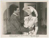 8k0315 NOBODY LIVES FOREVER 8x10.25 still 1946 c/u John Garfield holding pretty Geraldine Fitzgerald!