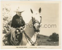 8k0335 PHANTOM RIDER 8x10 still 1936 wonderful portrait of cowboy Buck Jones riding his horse!