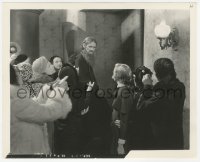 8k0351 RASPUTIN & THE EMPRESS 8x10 still 1932 crowd stares at Lionel Barrymore as the Mad Monk!