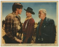 8k0013 SEARCHERS color 8x10 still #3 1956 John Wayne & Ward Bond glare at Jeffrey Hunter!