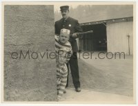 8k0379 SECOND HUNDRED YEARS 7.5x9.75 still 1927 great c/u of convicts Stan Laurel & Oliver Hardy!