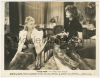 8k0407 STAGE DOOR 7.75x10 still 1937 smoking Katharine Hepburn watches Ginger Rogers in fur jacket!