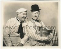 8k0435 THEM THAR HILLS 8.25x10 still 1934 wonderful c/u of happy Oliver Hardy & Stan Laurel, rare!