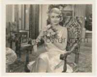 8k0445 THIS THING CALLED LOVE 8x10 still 1929 c/u of sexy Constance Bennett seated with flowers!