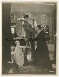 8k0470 UNHOLY 3 7.75x10 still 1930 Ivan Linow stops Lon Chaney Sr. from hurting Harry Earles!