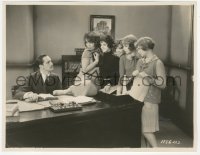 8k0489 WILD PARTY 7.5x9.75 still 1929 Clara Bow & sexy girls flirting with Fredric March at desk!
