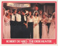 8k0861 DEER HUNTER English LC 1979 Robert De Niro, Walken & top cast happy at wedding, Cimino