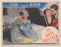 8k0735 21 DAYS TOGETHER LC 1940 c/u of Vivien Leigh who loves possible murderer Laurence Olivier!