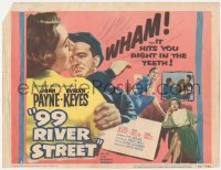 8k0558 99 RIVER STREET TC 1953 John Payne with sexy double-crossing Evelyn Keyes & Peggie Castle!
