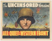 8k0566 ALL QUIET ON THE WESTERN FRONT TC R1939 Lewis Milestone WWI classic, the uncensored version!
