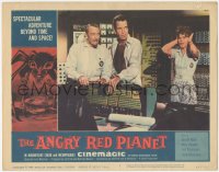 8k0765 ANGRY RED PLANET LC #5 1960 scared Nora Hayden with Gerald Mohr & Les Tremayne at controls!